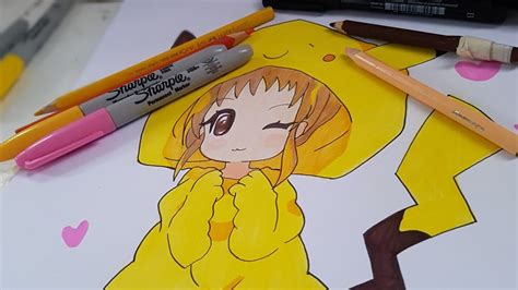 Dibujando Chica Pikachu Chibi Anime How To Draw Girl Pikachu Chibi