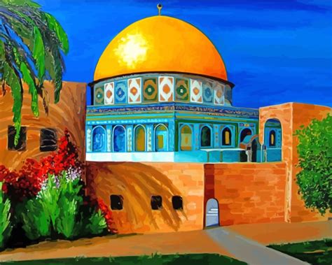 Al Aqsa Mosque Palestine Paint By Numbers Canvas Paint By Numbers