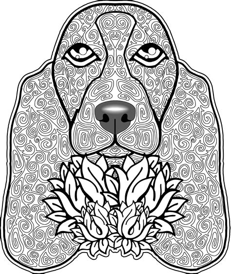 Dog Mandala Coloring Page : Animal Mandala Coloring Pages - Best