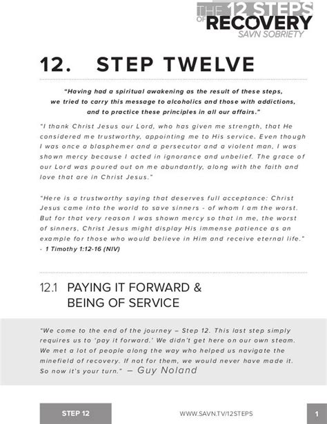 The 12 Steps Of Recovery Savn Sobriety Workbook