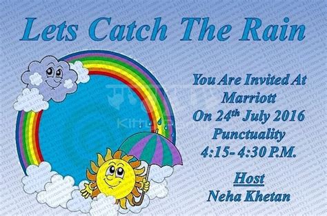 monsoon theme party invitation