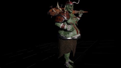 3d Model Orc Warrior Vr Ar Low Poly Rigged Cgtrader