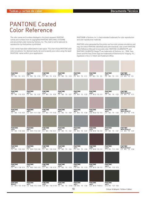 Pantone Coated Color Reference Sheet