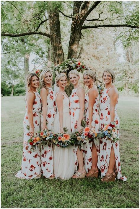 Floral Bridesmaid Dresses Are The Latest Trend In Wedding Party Attire