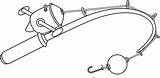 Fishing Pole Coloring Drawing Bending Hard Rod Template Getdrawings sketch template