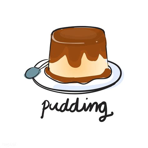 Illustration Drawing Style Of Pudding Doodle Icon Doodle Art Food