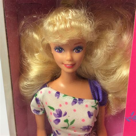 Vintage Barbie Doll 1990 Fashion Play Purple Dress 5734 Boxed Sealed Ebay Vintage Barbie