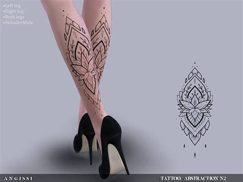 Abstraction N2 Tattoo By Angissi At Tsr Sims 4 Updates