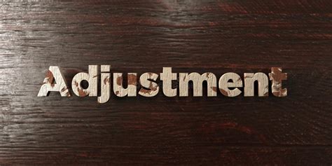 Adjustment Grungy Wooden Headline On Maple 3d Rendered Royalty Free