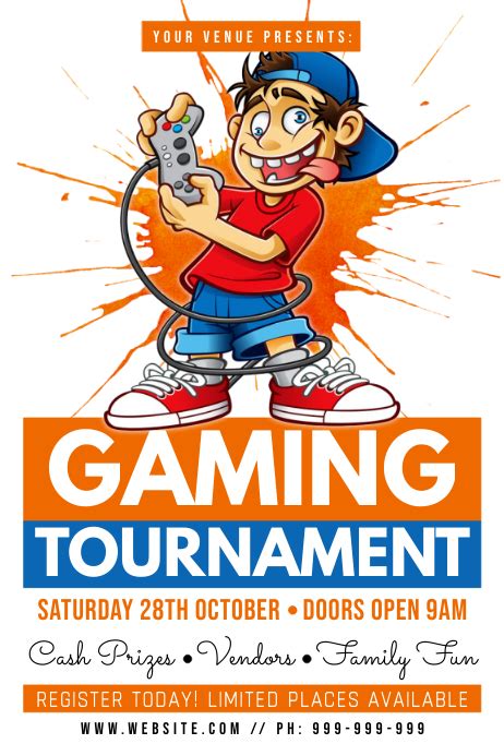 Gaming Tournament Poster Template Postermywall