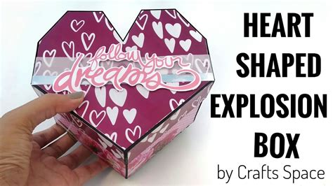Heart Shaped Explosion Box Tutorial Exploding Box Diy Heart Card