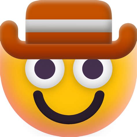 Cowboy Hat Face Emoji Clipart Free Download Transpare