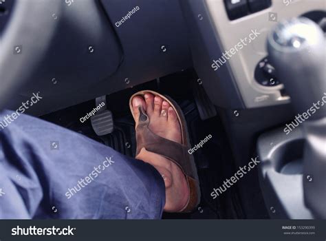 Male Foot On Pedal Car Stock Photo 153290399 Shutterstock