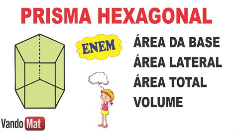 Prisma Hexagonal Área Da Base Área Lateral Área Total E Volume