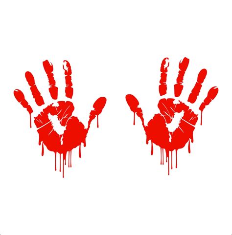 Bloody Hand Prints Svg