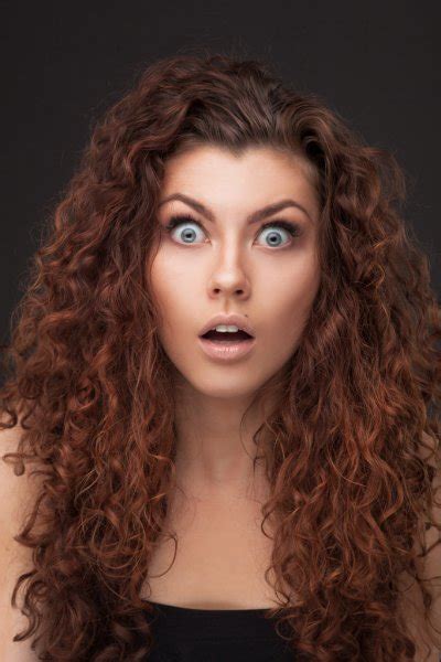 Woman With Healthy Brown Curly Hair Stock Photo Doodko