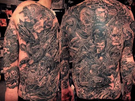 Dan Mumford Designs Of Yakuza Tattoos By Artgerm Stable Diffusion
