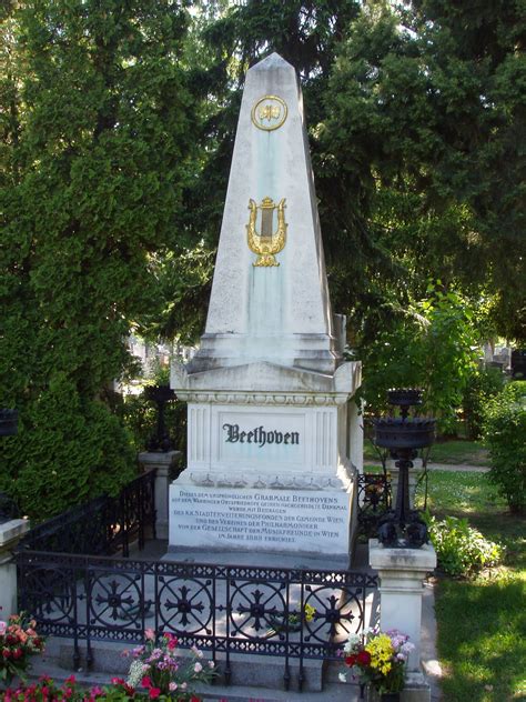 Ludwig Van Beethovens Gravestone In Vienna Austria At Zentralfriedof
