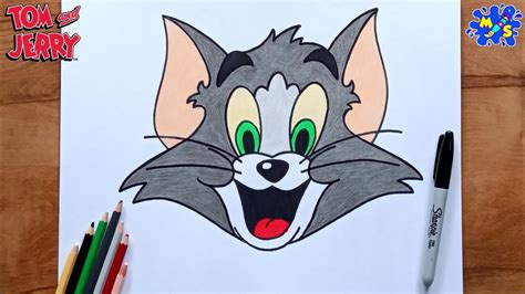 How To Draw Tom Cat Tom And Jerry Youtube