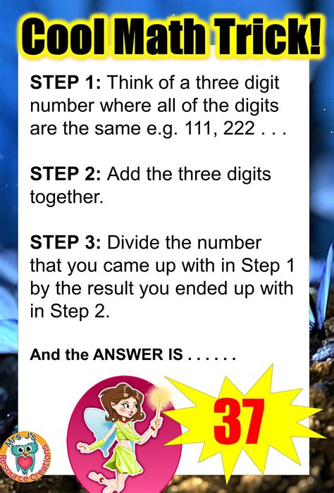 Math Trick Where Your Answer Will Always Be 37 Cool Math Tricks