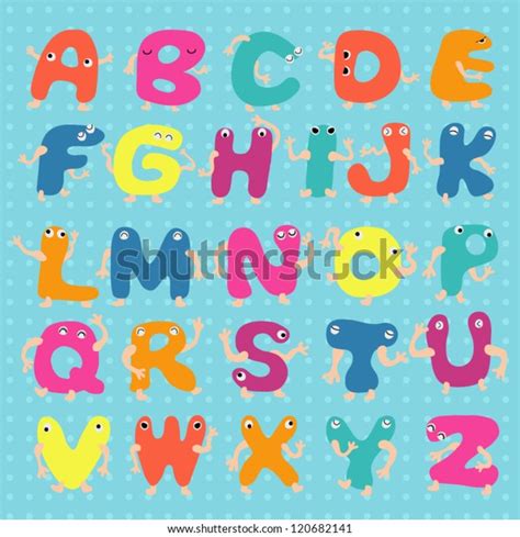 Funny Alphabet Letters Eps10 Vector Format Stock Vector Royalty Free