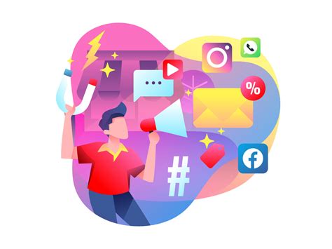 Social Media Marketing Illustration By Unblast On Dribbble