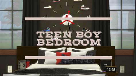 Sims 4 Teenage Boys Room Honeybrown Cc Links Youtube