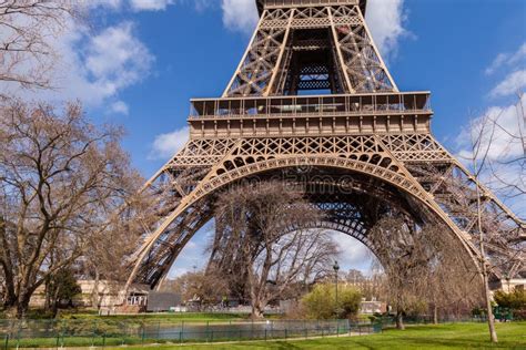 Eiffel Tower In Paris France Famous Tourism Landmark Stock Photo