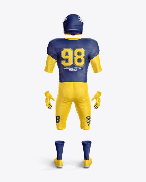 Download American Football Mockup - Back View in Apparel Mockups on ...