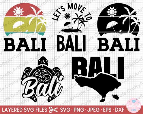 Bali Svg Bundle Baly Png Bundle Cricut Shirt Comercial Use Bali Lover