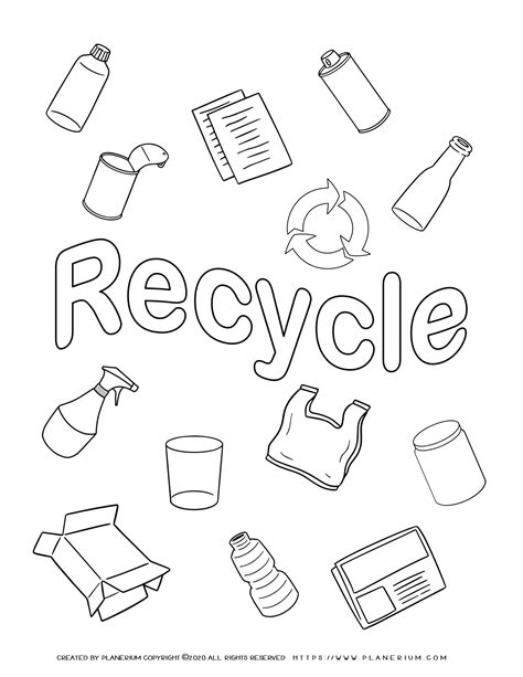 Printable Recycling Coloring Pages