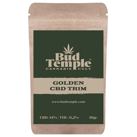 Golden Cbd Trim 10g Hemp Flowers Bud Temple Cannabis Cult