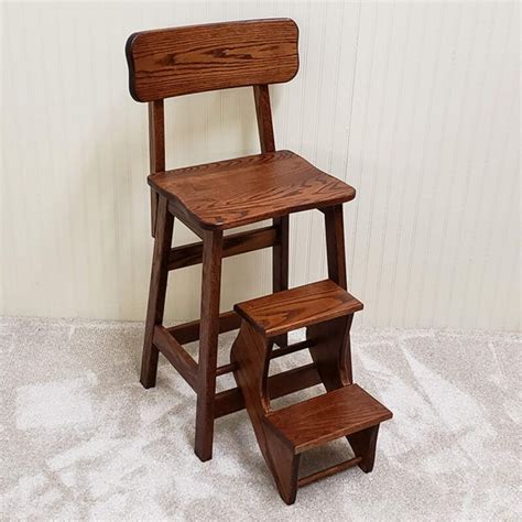 Oak Step Stool Chair Oak Creek Amish Furniture