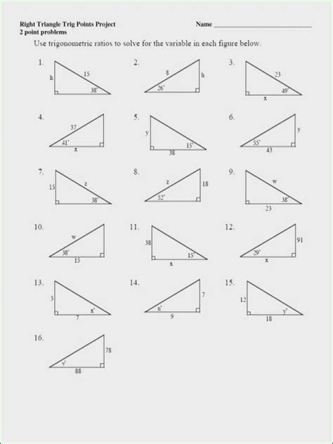 Trig Ratios Worksheet Print Nice | Word problem worksheets