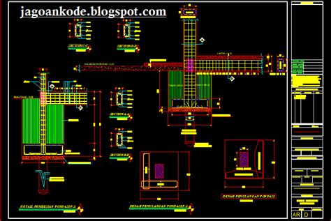 Download Detail Pondasi Footplat Dwg Please Copy And Paste This Embed