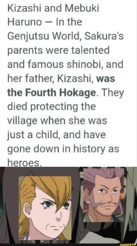Kizashi And Mebuki Haruno In The Genjutsu World Sakuras Parents