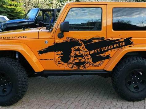 Dont Tread On Me Jeep Decal Sticker Mud Splash Side Door Graphics For