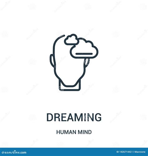 Dreaming Icon Vector From Human Mind Collection Thin Line Dreaming