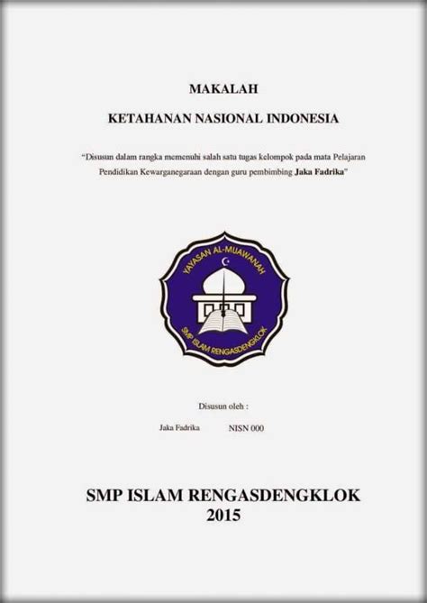 Cover Makalah Yang Bagus – Amat