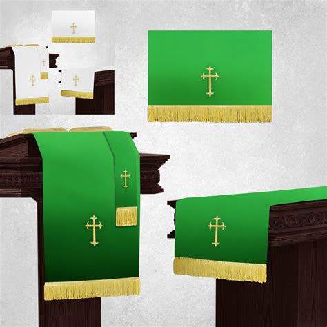 Church Supplies Parament Set White/Green Reversible | Suit Avenue