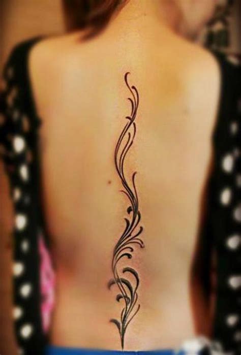 The further away you tattoo from the bones. 40+ Spine Tattoo Ideas for Women | Cuded