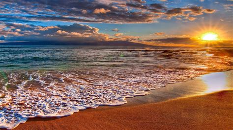 Beach Sunrise Hd Wallpaper Background Image 2560x1440 Id490506