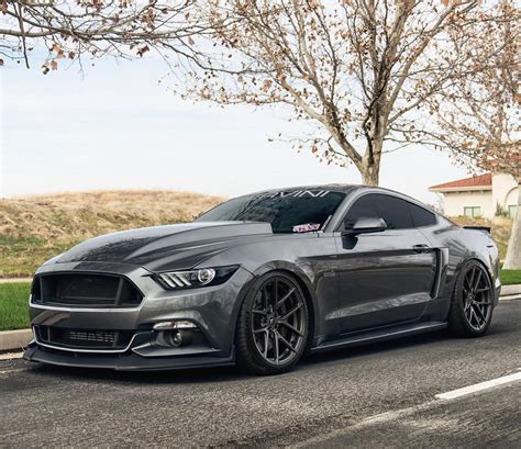 Gray Ford Mustang Proudly Wears Vorsteiner Wheels — Gallery