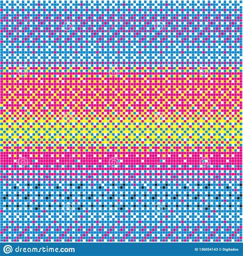Colorful Pixel Squares Digital Dot Matrix Vector Fabric Texture