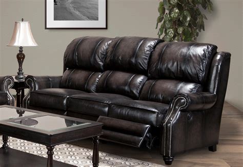 Parker house is a premier manufacturer of fine home furnishings that are available in a variety of darvin furniture features a great selection of sofas, sectionals, chairs, leather, reclining furniture. Parker House Twain Dual Recliner Power Sofa - Smoke/Black ...