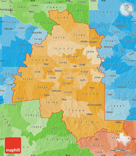 Political Shades Map Of Zip Codes Starting With 757