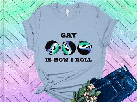 Gay Men Pride Flag Tshirt T Gay Is How I Roll Lgbtq Etsy