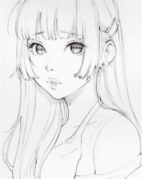 9 Anime Sketch Girl Colour Drawings Anime Art Fantasy Anime Sketch