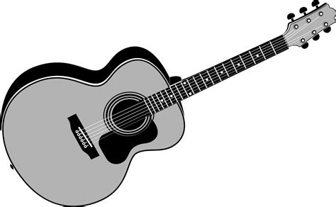 Acoustic Guitar Outline Clipart Best