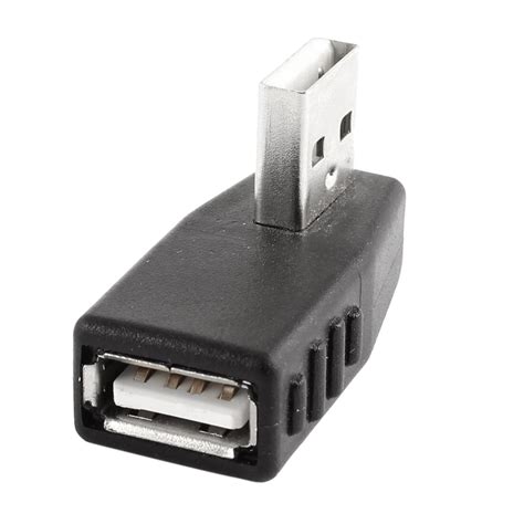 Cnim Hot Black Side Right Angle Usb A Female To A Male Adapter